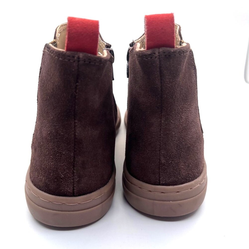 SIZE 6 Youth 39 Boys Mini Boden Brown Leather Green Camo Boots - Picture 7 of 10